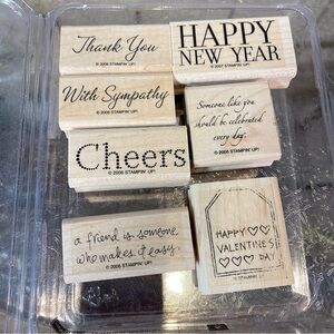 Stanley Wooden Stamp Set - Natural Wood set of 7